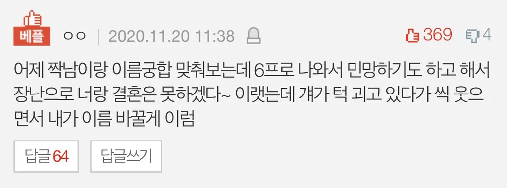 Name compatibility test backfires in the most adorable way